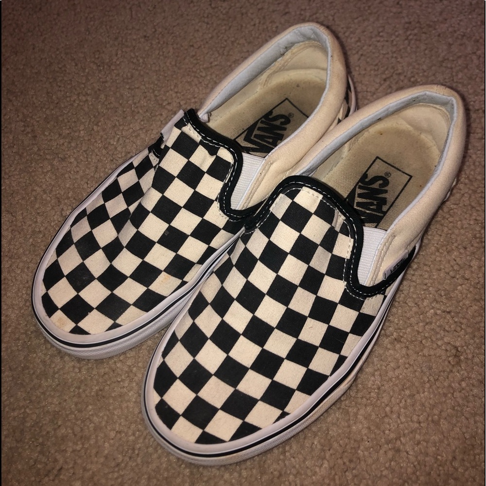 Vans checkered slip on shoes